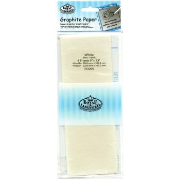 ROYAL & LANGNICKEL PAPIER GRAPHITE BLANC 9X13 4/PQT