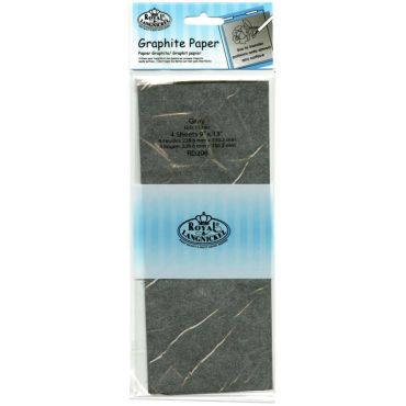 ROYAL & LANGNICKEL PAPIER GRAPHITE GRIS 9X13 4/PQT