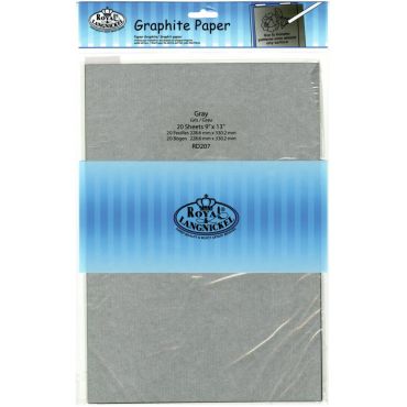 ROYAL & LANGNICKEL PAPIER GRAPHITE GRIS 9X13 20/PQT