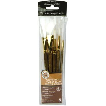 ROYAL & LANGNICKEL® ENSEMBLE DE PINCEAUX TAKLON BLANC