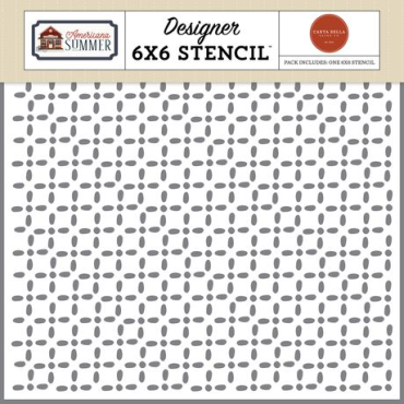 Carta Bella Stencil 6"X6" - Americana Summer - Stitched Summer