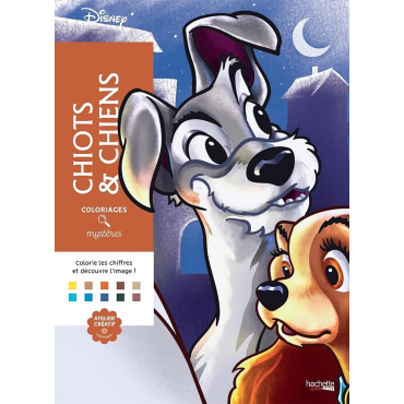Coloriages mystères Disney - Chiots et chiens