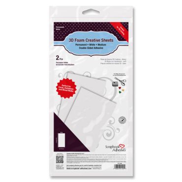SCRAPBOOK ADHESIVES 3D FOAM CREATIVE SHEETS BLANC