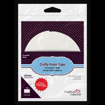 SCRAPBOOK ADHESIVES CRAFTY FOAM TAPE BLANC