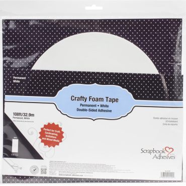SCRAPBOOK ADHESIVES ROULEAU DE RUBAN ADHESIF EN MOUSSE CRAFTY - BLANC, .5X