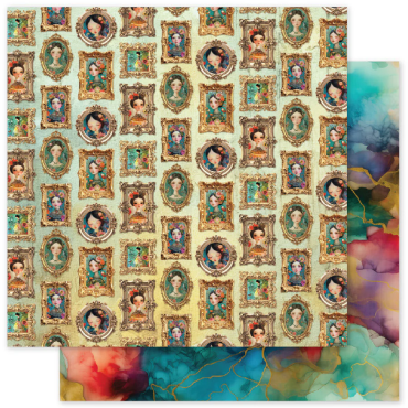 Paper Rose Portraits in Bloom Papier B 12x12 - 36565