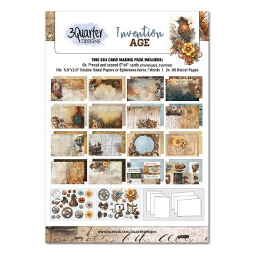 3QUARTER DESIGNS INVENTION AGE 6X4 CARD PACK