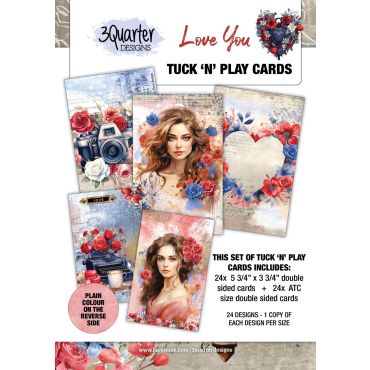 3QUARTER DESIGNS LOVE YOU - TUCK N PLAY CARDS