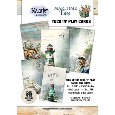 3QUARTER DESIGNS MARITIME TIDES - TUCK N PLAY CARDS