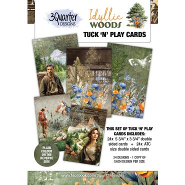 3QUARTER DESIGNS IDYLLIC WOODS - TUCK N PLAY CARDS