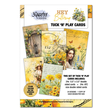 3QUARTER DESIGNS CARTES TUCK N PLAY HEY BUTTERCUP