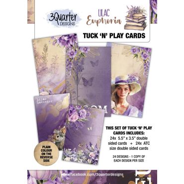 3QUARTER DESIGNS LILAC EUPHORIA - TUCK N PLAY CARDS