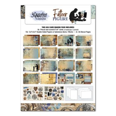 3QUARTER DESIGNS FATHER FIGURE LOT DE CARTES 6X4