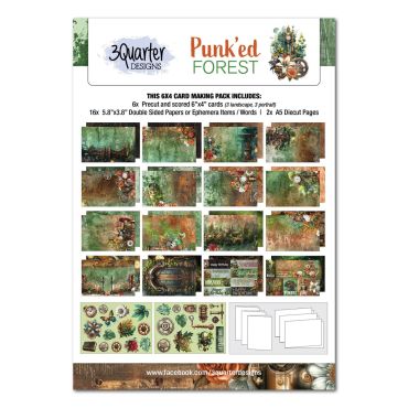 3QUARTER DESIGNS PUNK'ED FOREST - PAQUET DE CARTES 6X4