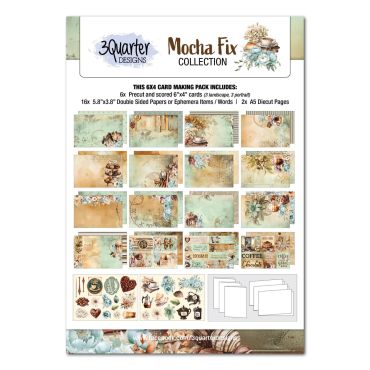 3QUARTER DESIGNS MOCHA FIX - PAQUET DE CARTES 6X4