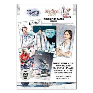 3 QUARTER DESIGNS MEDICAL STAFF MINI TUCK N PLAY CARDS