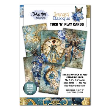 3QUARTER DESIGNS GRUNGED BAROQUE - TUCK N PLAY CARDS