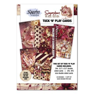 3QUARTER DESIGNS SUGARPLUM WREATH - TUCK N PLAY CARDS