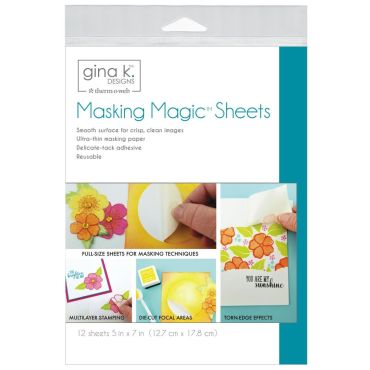 GINA K DESIGNS FEUILLES DE MASQUAGE MAGIQUES  5X7, 12/PQT