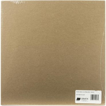 GRAFIX MEDIUM WEIGHT CHIPBOARD SHEETS 12X12 - NATURAL
