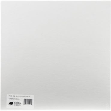 GRAFIX MEDIUM WEIGHT CHIPBOARD SHEETS 12X12 - WHITE