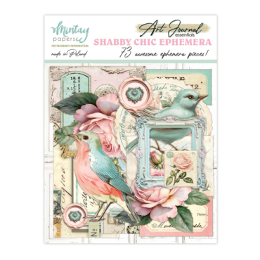 Mintay Ensemble d'Éphémères Art Journal - Shabby Chic, 73 pcs