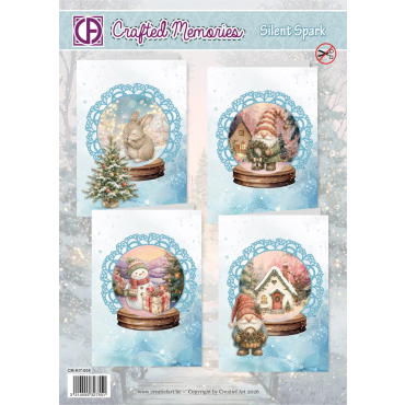 Creatief Art - Ensemble de cartes - Silent Spark - 4 cartes
