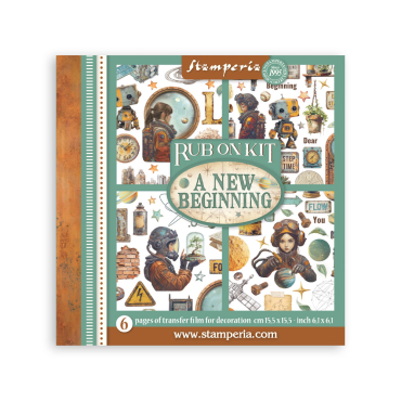 Stamperia A new Beginning - Rub on kit 15,5x15,5cm- 6/Pqt