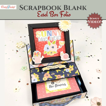 CrafTreat Scrapbook Blank Easel Box Folio (Boîte chevalet vierge) - Blanc
