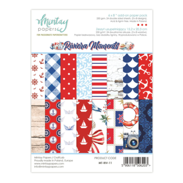 Mintay - Ensemble de papier 6 x 8 Add-On - Riviera Moments