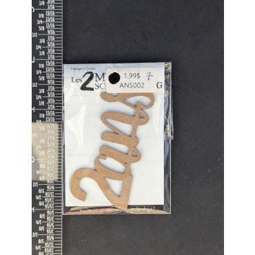 LES 2 MISS SCRAPBOOKING CHIPBOARD 2 ANS