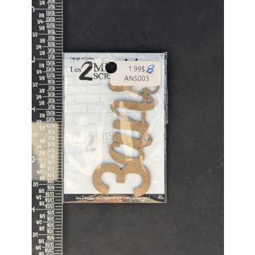 LES 2 MISS SCRAPBOOKING CHIPBOARD 3 ANS