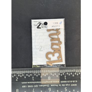 LES 2 MISS SCRAPBOOKING 13 ANS CHIPBOARD FRANCAIS