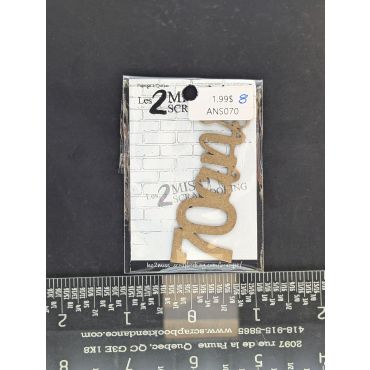 LES 2 MISS SCRAPBOOKING 70 ANS CHIPBOARD FRANCAIS