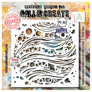AALL and Create - 6x6 Stencil #262 - Orbit Lines