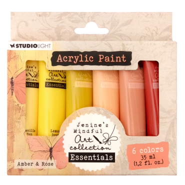 Studio Light JMA Peinture acrylique - Amber & Rose Essentials 172 x 154 x 25 mm, lot de 6