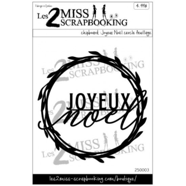Les 2 Miss Scrapbooking Chipboard : Joyeux Noël Cercle