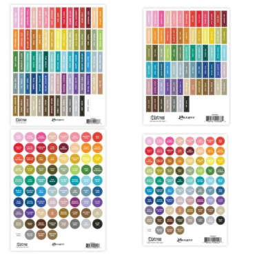 Tim Holtz Ensemble d'étiquettes pour tampon encreur Distress - Blanc