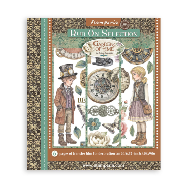 Stamperia Gardens of Time - Rub on 20,5x23cm, 6 pages