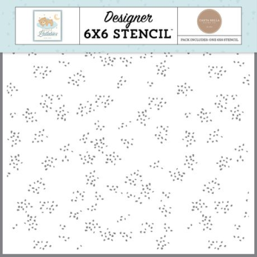 Carta Bella Stencil 6"X6" - Little Lullabies Baby Boy - Sprinkle Sky