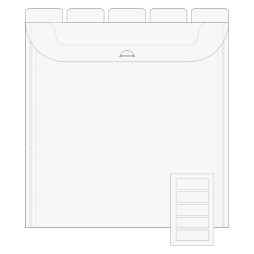 The Organized Option -  12x12 Flip Flap Tabbed Divider Pockets - 10 pqt