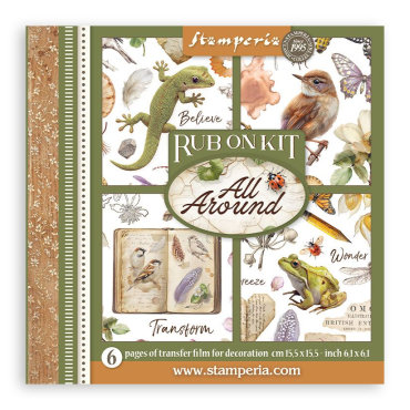Stamperia All Around - Assortiment de Rub-On 6.1"x6.1" - 6/paquet