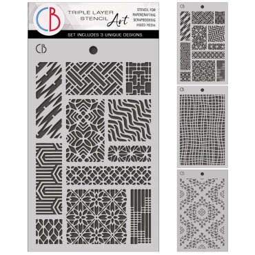Ciao Bella Stencil Mix 5"X8"– Triple Layer Set (3 motifs uniques)