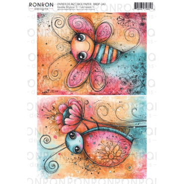 Ronron Designs Papier de Riz: Insectes Mignons 3