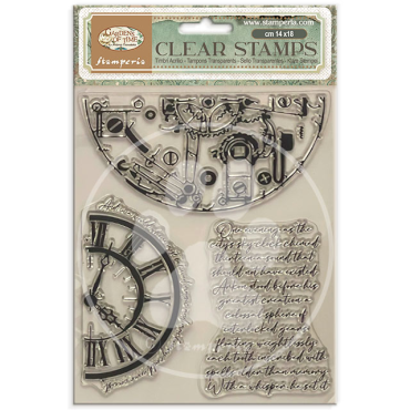 Stamperia Gardens of Time - Ensemble d'Étampes 14x18cm -  Half Clocks