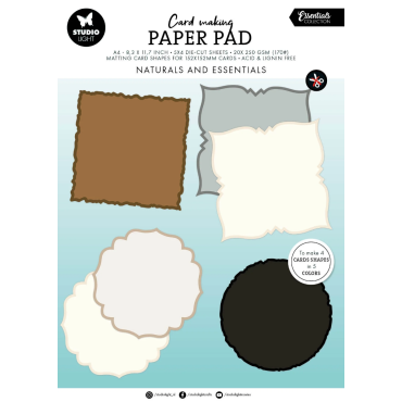 SL Bloc de papier pour la création de cartes 3 « Naturals Essentials » (20 feuilles)