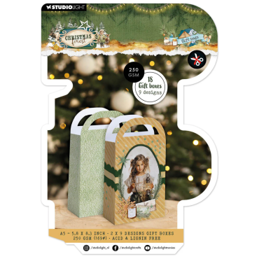SL Giftbox Paper Pad pour sacs cadeaux Christmas Forest 18 feuilles