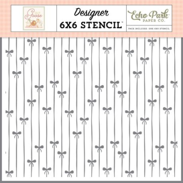 Carta Bella Stencil 6"X6" - Silly Goose - Tied In A Bow