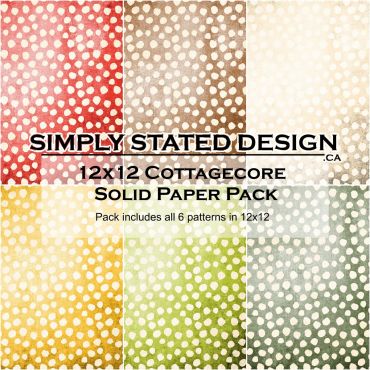 Simply Stated - Cottagecore - Ensemble de papier Solid 12x12