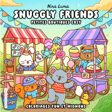 *À VENIR* Snuggly Friends - Petites boutiques cosy - Coloriages fun et mignons - Cosy colo -  Nina Luma